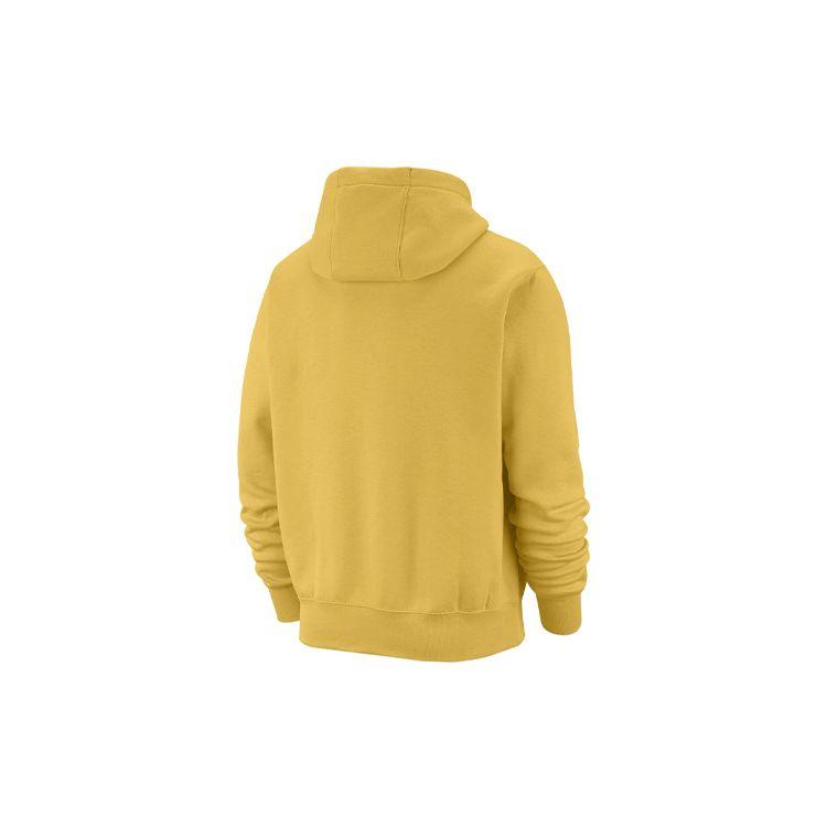 Nike Худи с принтом Club Fleece, пуловер, мужское худи, закатно-желтое, BV2974-761