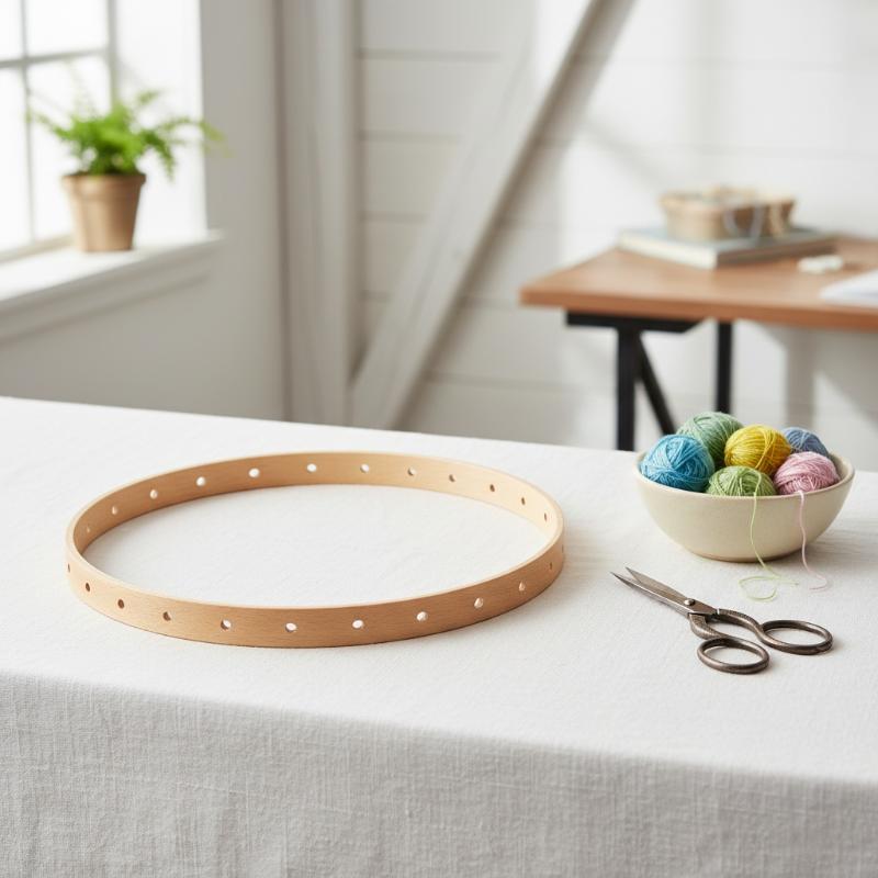 Круглая деревянная вязальная рамка 20 см 30 см DIY Плетельные пяльцы для рукоделия Настенное панно Домашний арт-декор