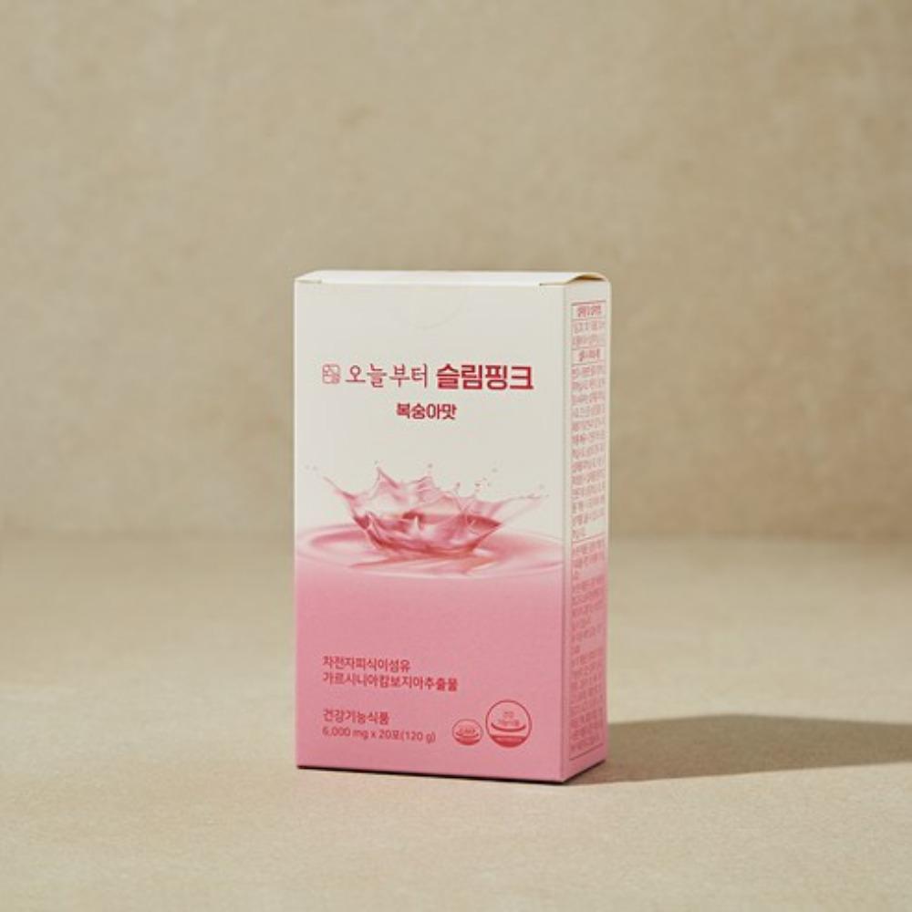 [Slim Pink] Чай для похудения со вкусом персика, 20 стиков