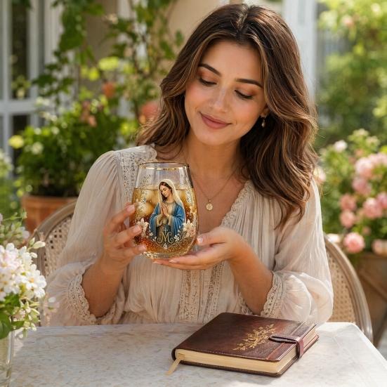 Prayer Mug Home Decor Ring High Borosilicate Glass Red 1 Pc