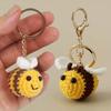 5/1pcs DIY Little Bee Keychains Creative Doll Yarn Hand Woven Gift Cute and Funny Cartoon Pendants Finished Product