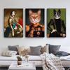 Funny Animal Posters Deer Cat Dog Portrait Poster Paintings and Canvas Painting Nordic Wall Art Pictures Room Living Room Decoration No Frame