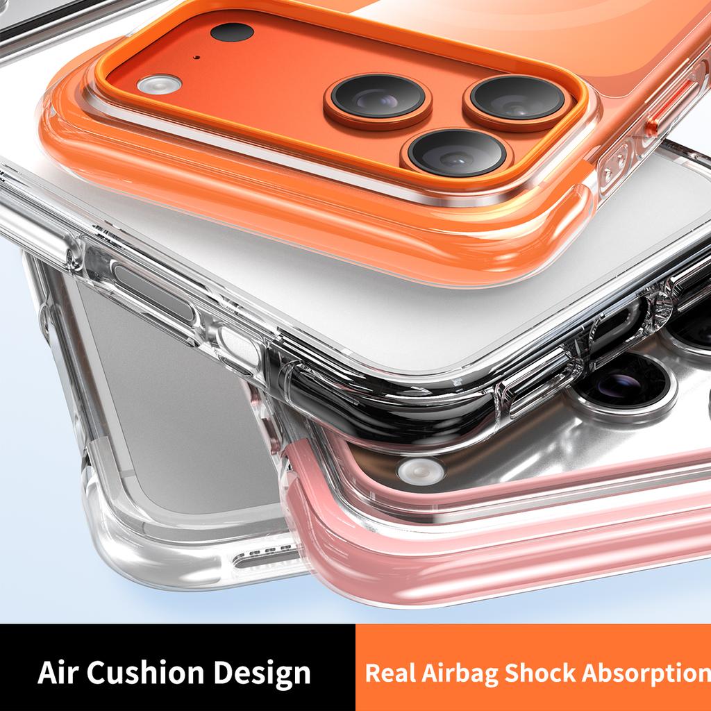 For iPhone 17 Pro Max Case Compatible with MagSafe Clear Acrylic TPU Airbag Shockproof Phone Cover