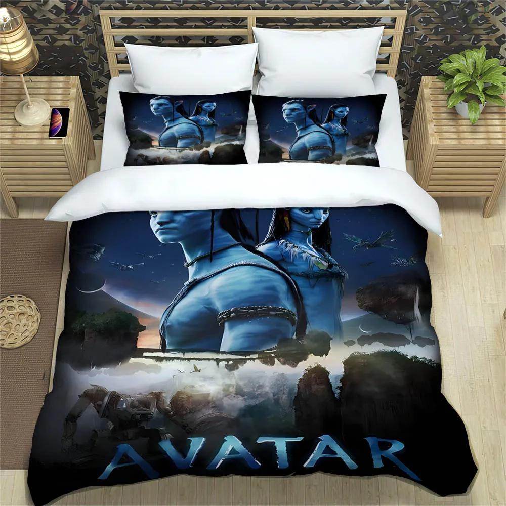 Аватар Путь воды Печатные комплекты постельного белья наволочка Детский пододеяльник комплект одеяла постельное белье комплект постельного белья роскошный