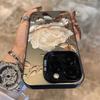 Gold Lotus Flower Electroplate Silver IMD Phone Case For  Mi 14 13 12 13T 14T Pro 11 Lite NE Poco F6 X5 X6 M6 Pro 4G Cover