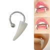 Comfortable Resin Fangs Lip Hoop Unique Punk Style C Rings Lip Ornament Lip Clip for Party Wear and Own Expressions