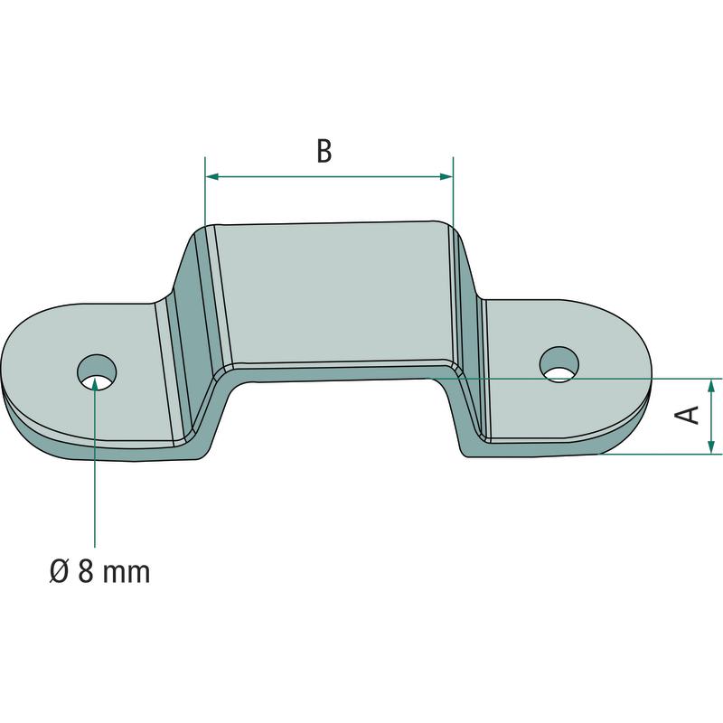Trailer post stanchion mount 10 x 30