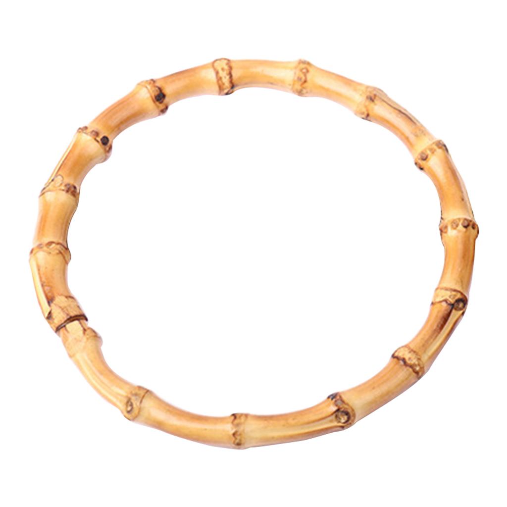 Плоская круглая форма Сумка Кошелек Ручка Практичная бамбуковая ручка для сумки Ручки для DIY Замена для самодельной пляжной сумки, сумки-кошелька