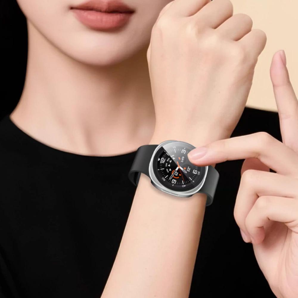 Tempered Glass+Case for Samsung Galaxy Watch 8 40mm 44mm 3DFull PC cover bumper screen protector shell+film watch 8 Accessories