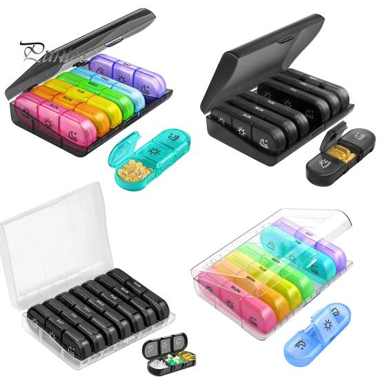 Разделенная аптечка, органайзер для таблеток на 7 дней, большая вместимость, несколько отделений, еженедельный контейнер для таблеток без содержания бисфенола-А