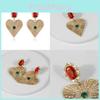 Trendy 2021 Heart-shaped Alloy Plated Earrings For Women Ideal Gift Idea
