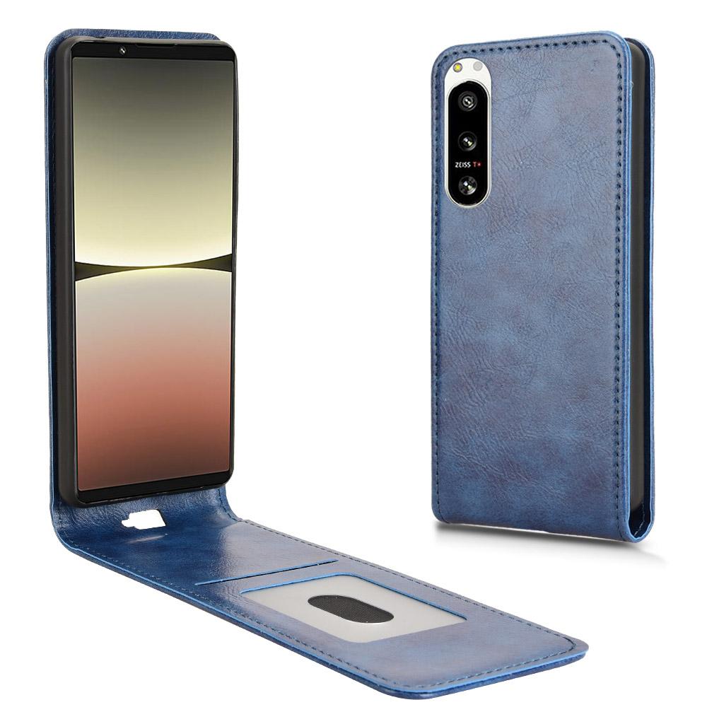 Чехол для Sony Xperia 5 IV 5G с отделением для карт, магнитный вертикальный откидной кожаный чехол для телефона