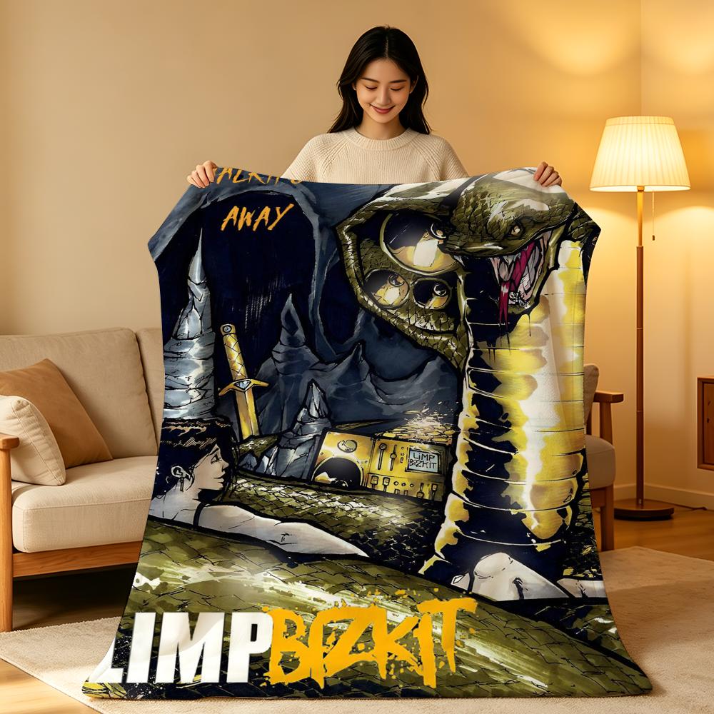 Плед L-Limp B-Bizkit Throw из высокоплотного короткого плюша, мягкий, приятный для кожи, для дивана, для сна, в комнате с кондиционером