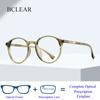 BCLEAR Сверхлегкие TR90 Ретро Круглые Очки по рецепту Очки для близорукости Мужские Женские Оптические Анти-синий Компьютерные Фотохромные Линзы
