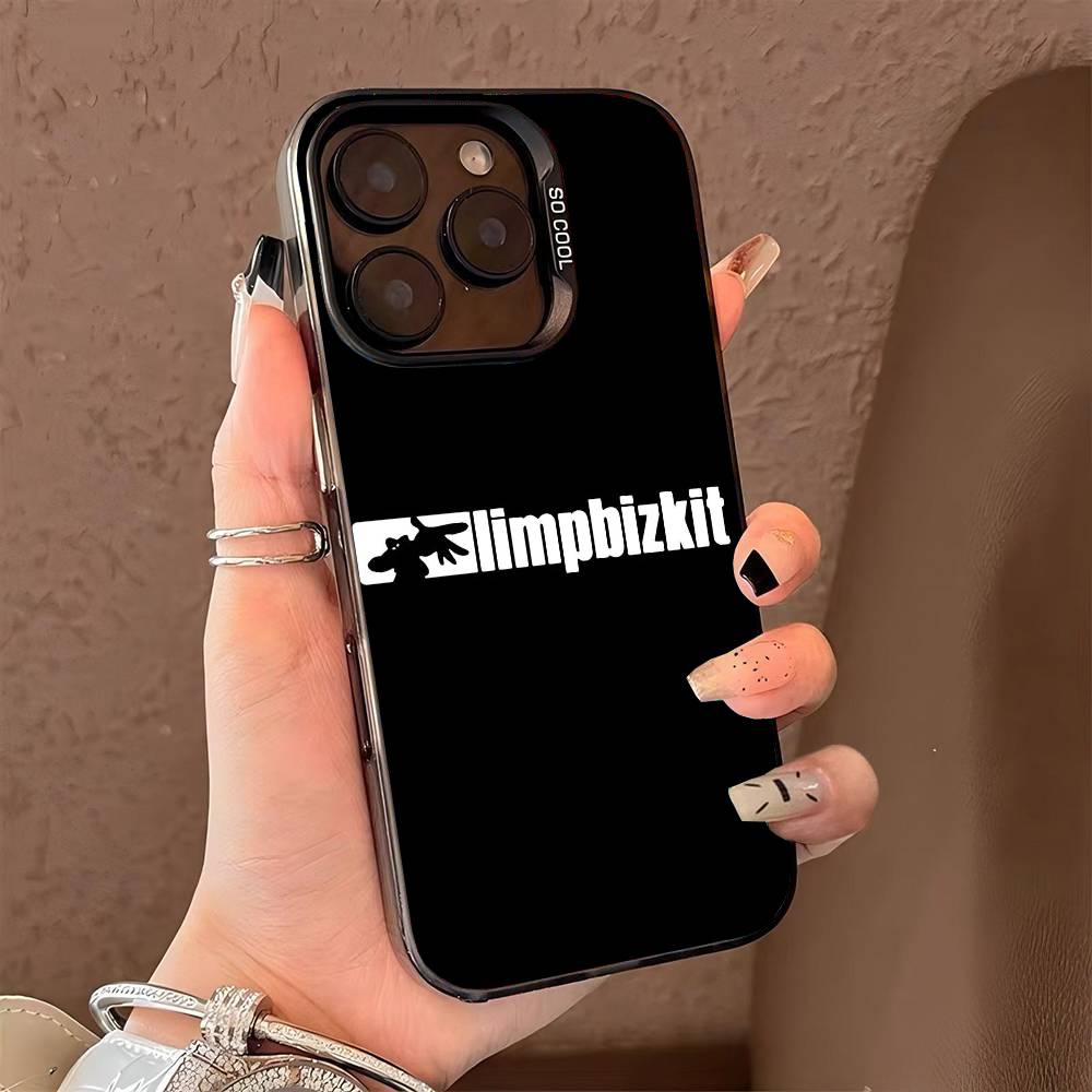 Чехол для телефона L-Limp Bizkit Hold On Band для iPhone 17 17Air 16 15 14 13 12 11 Pro Max Plus Цветной Серебристый