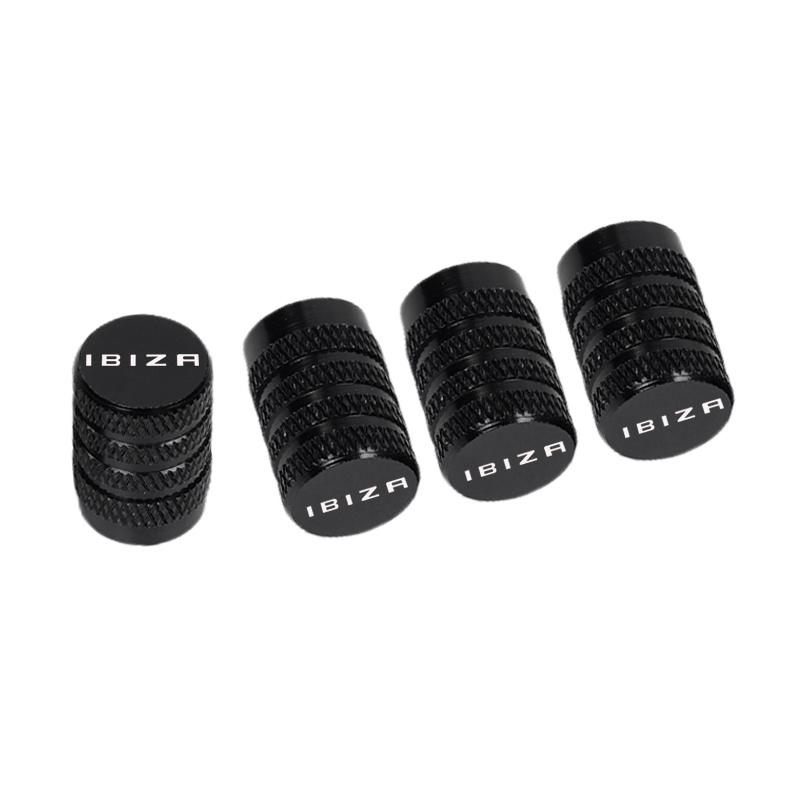 rldf3 4pcs Car CNC Aluminum Tire Valve Air Port Stem Cover Caps For SEAT IBIZA Accessories