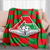 Green And Red Soccer Emblem Printed Throws Blanket Soft Flannel Blankets for Couch Bed Gifts for Men Women Picnic blanket Christmas gifts