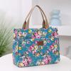 Ethnic Style Canvas Lunch Bag Portable Casual Handbag New Floral Print Tote Bag
