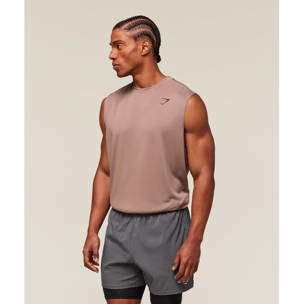 Gymshark Крупногабаритный танк Performance Mocha Mauve A6a5u Nccx