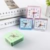 Beep Clocks Mini Table Mute Clock Square Jelly Color Creative Alarm Clock Small Bed Compact Travel Children Student Desk Bedroom