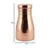 Copper Bottle with Built In Glass Joint Free and Carving Design With Glossy Finish Bottle for Ayurvedic Health Benefits Yoga (1000 ML, Copper)