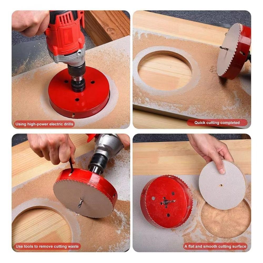 HSS Hole Cutter Wear Resistance Drill Bit Hole Saw 152mm 6 Inch Hole Saw Plasterboard