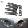 For VW Jetta MK6 Tiguan Polo For Skoda Octavia Fabia Rapid ABS Carbon Texture Car Exterior Door Handle Cover Sticker