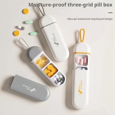 Портативный ящик для хранения таблеток, 3 сетки, дизайн, водонепроницаемый, компактный размер, для путешествий на открытом воздухе, свободно комбинированный органайзер для таблеток, планшета