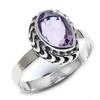 Кольцо из стерлингового серебра 925 пробы с натуральным розовым аметистом и драгоценным камнем S.9.5 S8M45