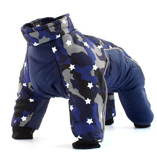 Pet Waterproof Jacket Autumn/ Winter Dog Cat Camouflage Cotton Padded Clothes and Cold Proof Big Dog Coat Jacket Four Leg