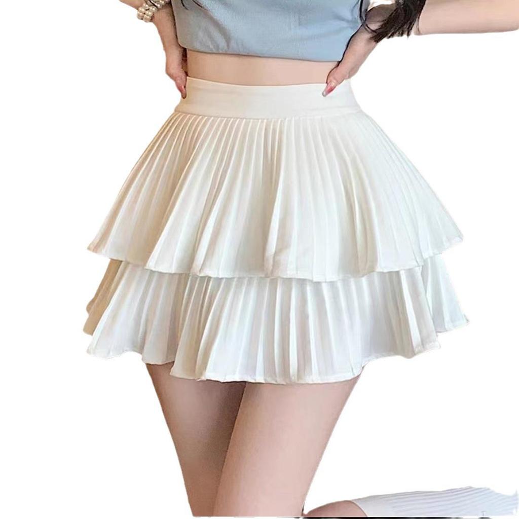 Женская юбка А-силуэта с завышенной талией, плиссированная, в стиле балета, лето 2024 г.