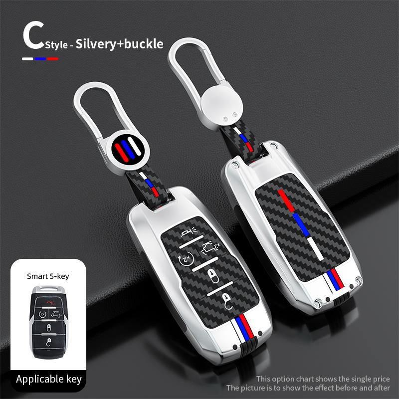 Чехол для ключа автомобиля из цинкового сплава, крышка для пультов дистанционного управления для пикапа Dodge RAM 1500 2500 3500 4500 5500 2019 2020 2025 2025, аксессуары для брелока