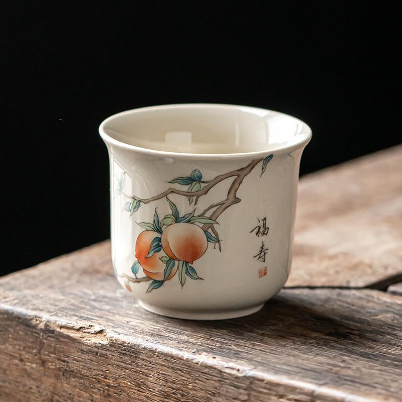 1 шт. Ретро-чашка для чая ручной работы, расписанная вручную, дорожная керамическая чаша для чая, китайский фарфоровый чайный сервиз Pu'er Tie Guanyin Master Teacup