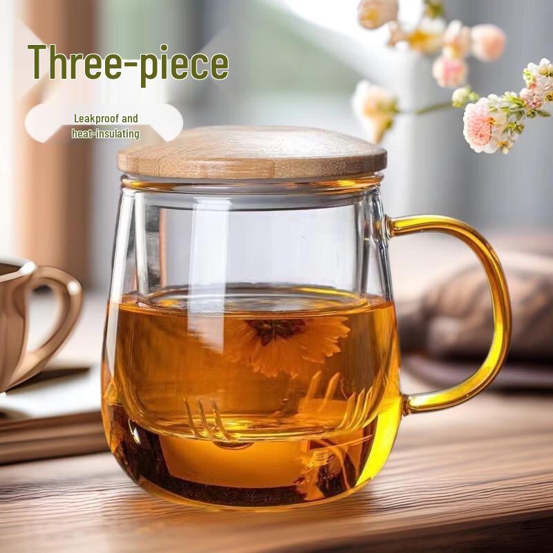 Xunyi Detachable Borosilicate Glass Tea Infuser Mug