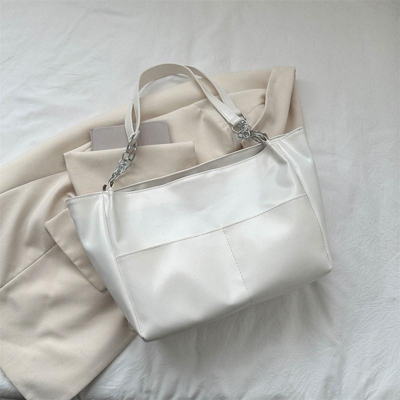 Stylish Versatile Large Capacity Tote Bag For Women In Black White Green And Brown