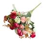 1 Bouquet Artificial Plastic Rose Flower Plant Home Office Shop Decoration