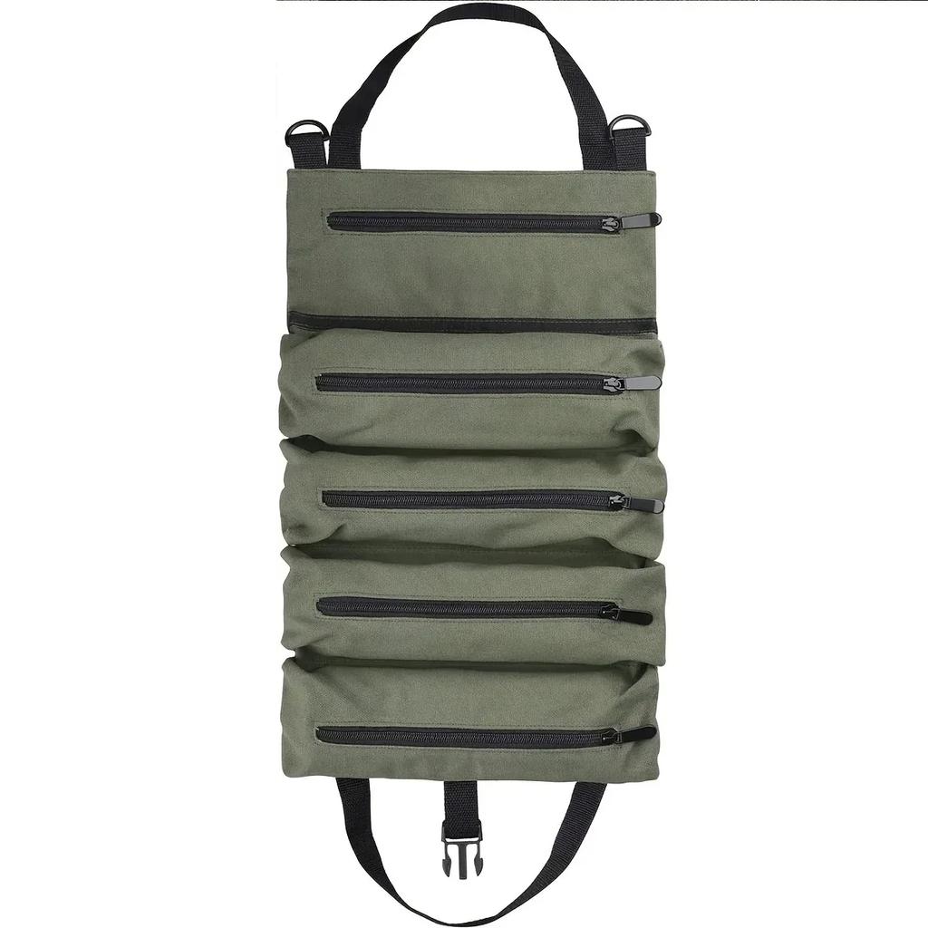 Рулон инструментов, многофункциональная свернутая сумка для инструментов, рулон гаечных ключей, холщовое ведро-органайзер для инструментов, автомобильная аптечка в рулоне, чехол для хранения