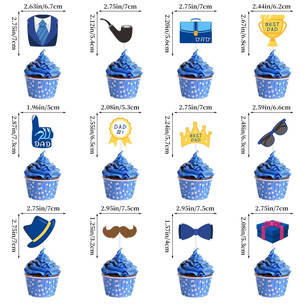 Father'S Day Cake Decoration Birthday Plug Pipe Sunglasses Shape Cake Plug Customization