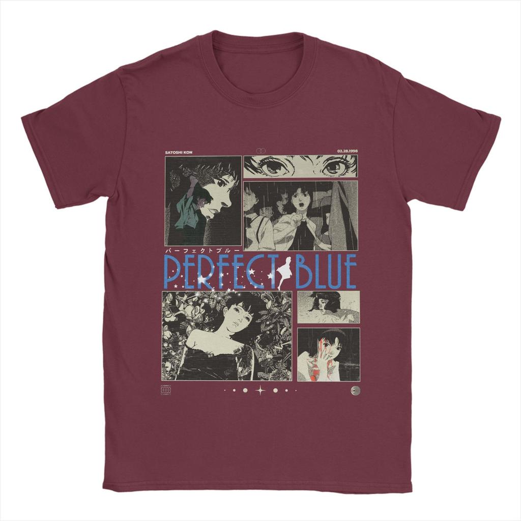 PERFECT BLUE Летняя футболка Хлопковые футболки для мужчин Хипстер Кастомная футболка своими руками С коротким рукавом Y2K Базовые топы