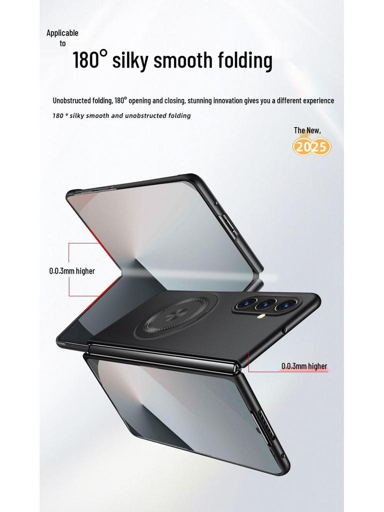 Samsung Z Fold7 Case: Foldable Screen 360° Rotating Magnetic Stand, Flip Cover, Anti-Fall Protection