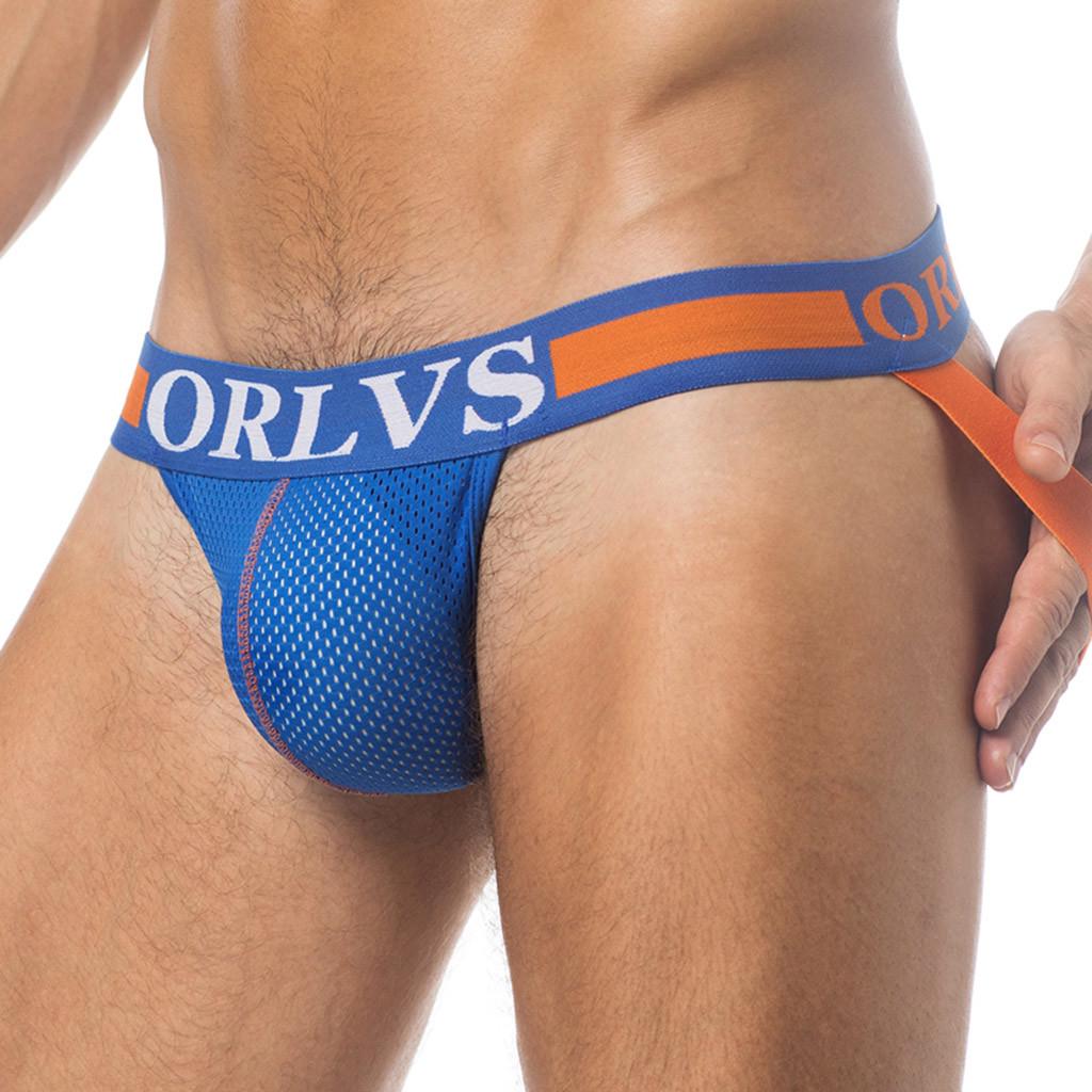 Men Double Thong Panties Sexy Solid Brief Thong Breathable Underpants