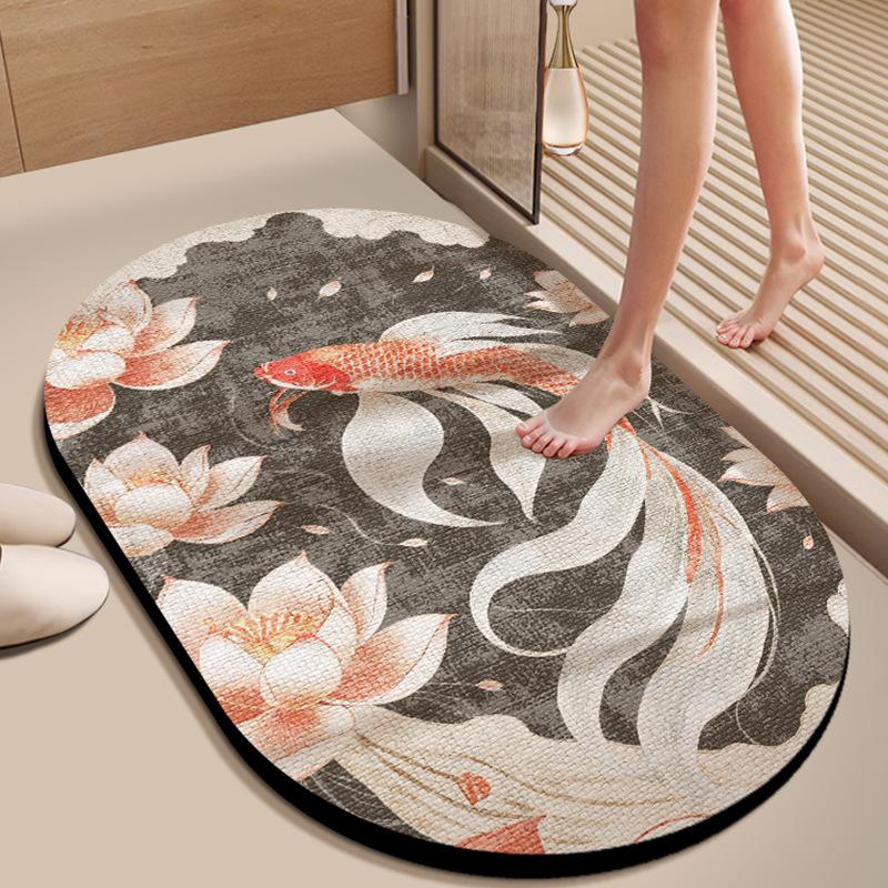 Противоскользящие коврики для ванной комнаты высокого класса, быстросохнущие коврики из диатомовой грязи для ванной