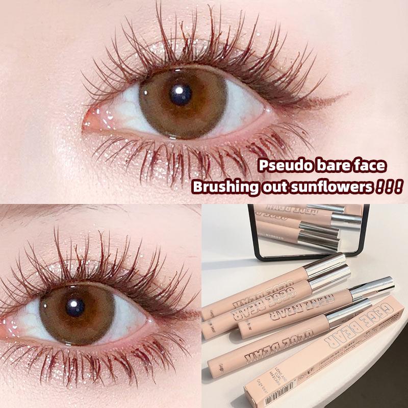 GEGE BEAR Водостойкая тушь для ресниц с тонкой кисточкой, стойкая густая подкручивающая черная тушь для ресниц