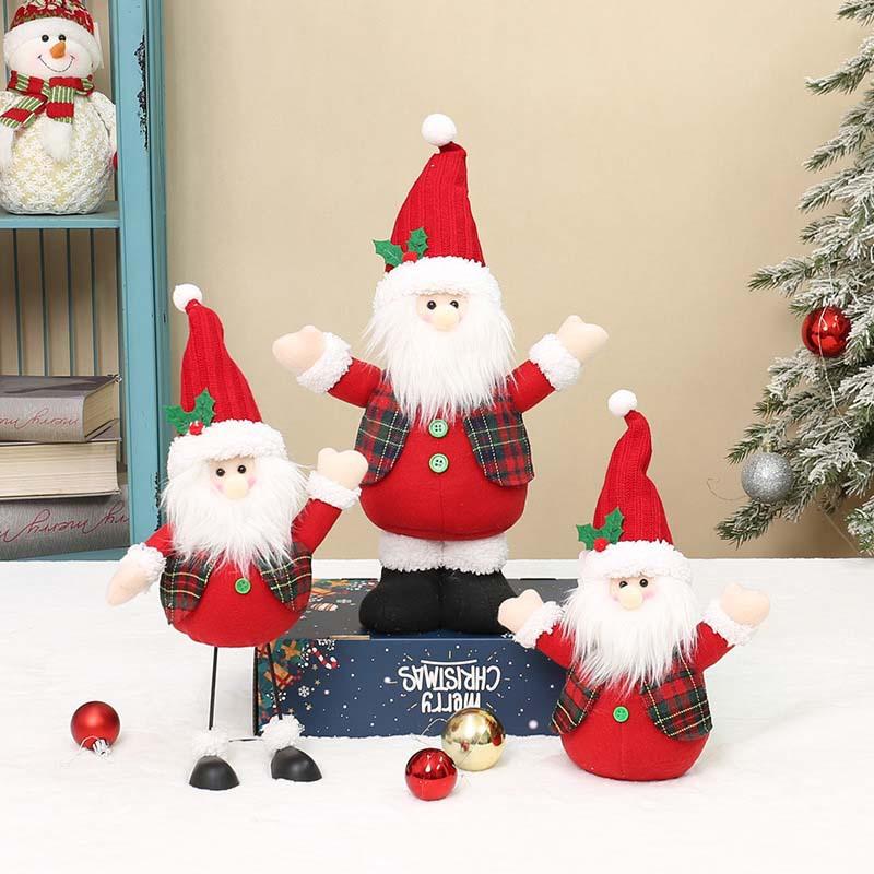 2026 New Christmas decoration fabric doll Christmas scene arrangement American Elk Snowman doll ornament