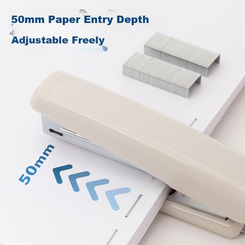 Stationery No.10 Stapler, Durable Metal Stapler with Built-In Staple Remover at The End (Compatible with No.10 Staples), Gray Single Pack