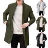 Мужское зимнее пальто, классический универсальный дизайн с воротником-стойкой, осеннее утепленное однотонное пальто, мужские аксессуары