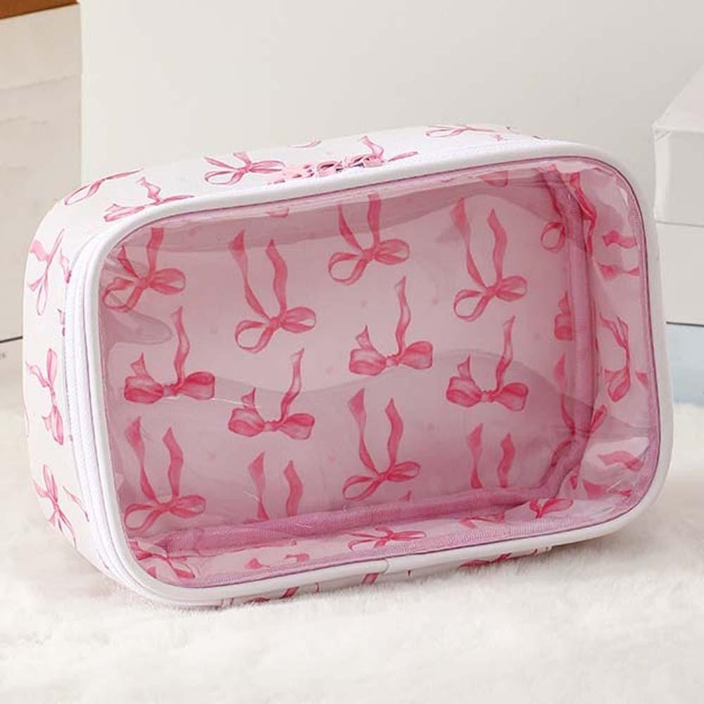 Clutch Pouch Clear PVC Handbag PU Leather Swimming Small Bag Transparent Makeup Bag Daily