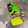 J-Jurassic Park Dinosaur World Phone Case For Samsung S25 Ultra S23 S22 S21 S20 Ultra Plus S24 Fe A54 A55 Color Silver Cover
