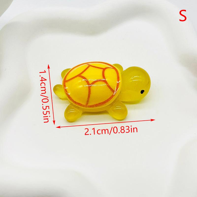 Mini Turtles Luminous Ornament Crafts Miniature Figures Tiny Turtles Micro Landscape Home Decoration Accessories Gifts