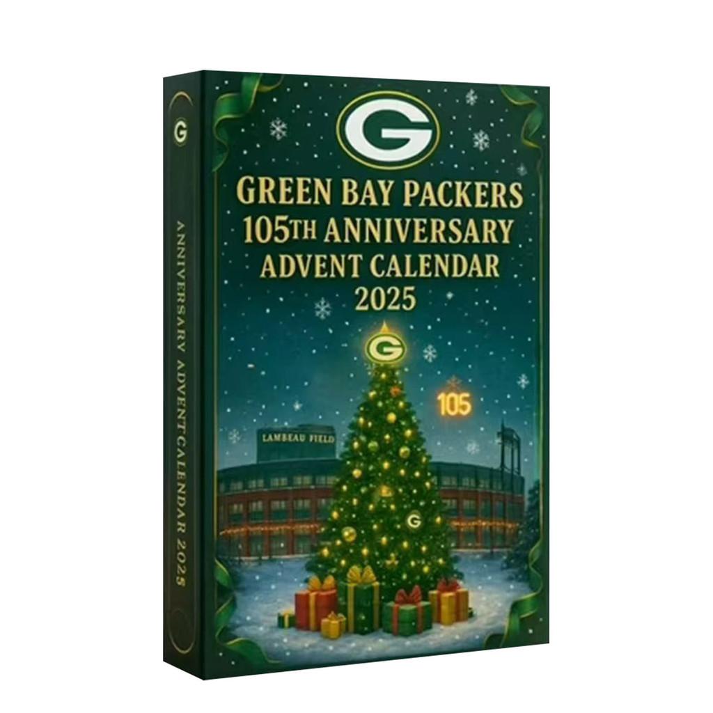 Юбилейный адвент-календарь Green Bay Packers Акриловый рождественский декор Подарок для спортивных фанатов